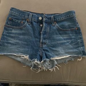 Levi’s 501 original cut off shorts button fly high rise size 26